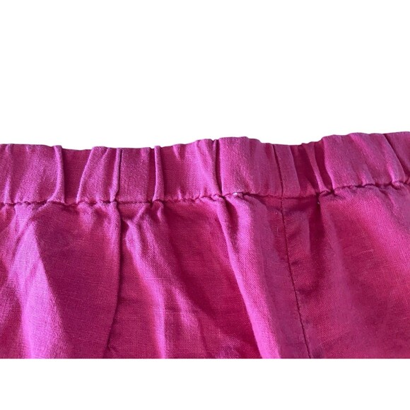 J Jill 100% Linen Wide Leg Pull On Crop Pants Size XL Nantucket Red Lagonlook - Picture 4 of 9